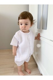 Resim Babys Field %100 Pamuklu 4 Katlı Bambu Müslin Tulum 