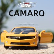 Resim MAKEDA CHEVROLET Camaro için 1:36 Ölçekli Alaşım Koleksiyon - Kırmızı/Sarı/Siyah Metal Oyuncak Araba Erkek Çocukların Masaüstü Sergisi İçin 