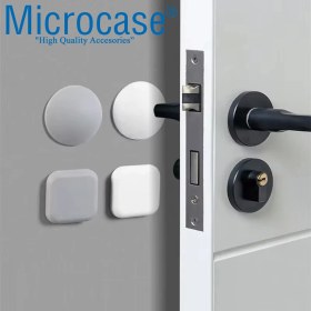 Resim Microcase Darbe Önleyici Yapışkanlı Silikon Kapı Kolu Stoperi Tamponu Yuvarlak Tasarım - AL5003 4 Adet 