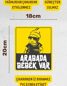 Resim alışveriş kurdu Arabada Bebek Var Araba-Motosiklet Cam Etiket Sticker - Erkek 