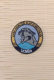 Resim İZMİR ASKERİ MALZEME Kara Havacilik Alay Komutanligi izmir Yazili Nakis islemeli Arma Pec Patch 