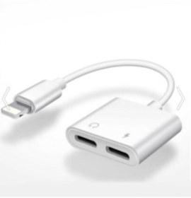 Resim SHOPLİNE Iphone Lightning To Lightning Şarj Kulaklık Çevirici J-008 