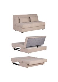 Resim Kilim Mobilya Robin Kanepe Üç Kişilik Çift Kişilik Yatak Olabilen Kanepe Bej Bej 