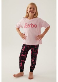 Resim Barbie Cool Toz Pembe Kız Çocuk Pijama Takımı 5274-42805 Toz Pembe 
