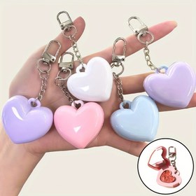 Resim Y2K Şirin ve Tatlı Tarz DIY Dudak Balmı Yanak Balmı Ruj Katı Makyaj 0.4g Küçük Paketleme Tepsisi, Aşk Aynalı Kutu 2'si-1 Arada, Kalp Çanta Süsü Anahtarlık Aksesuarları Hediye Anahtarlık, Kadınlar İçin Anahtarlık 