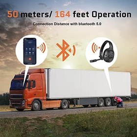 Resim EKSA H1 Mikrofonlu Bluetooth Kulaklık, 30 Metre Bağlantı Çağrı Merkezi Kulaklığı, Geri Çekilebilir Mikrofonlu Kablosuz Bilgisayar Kulaklığı, Sessiz İşlevli Kablosuz Bilgisayar Kulaklığı, Skype Office Web Semineri için İş Kulaklığı 