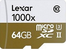 Resim Lexar 64GB microSDXC UHS-II 1000x with Reader (Class 10) U3 