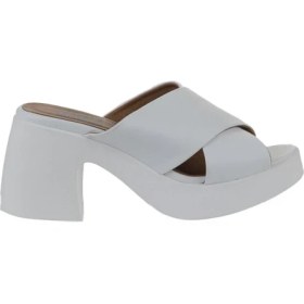 Resim Bueno Shoes Beyaz Deri Kadın Topuklu Terlik 01WY12201 01WY12201 