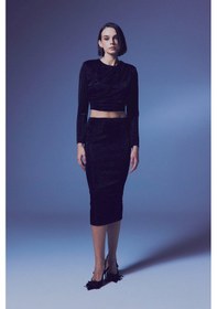 Resim Sateen Parlak Kalem Etek - Siyah-135648 Siyah 