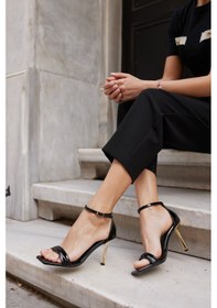 Resim Clauss Kadın Bordo Tek Bant Topuklu Ayakkabı Siyah 