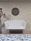 Resim SEVİNÇ MOBİLYA İkili İstiridye Gold Kaplama Sivriltme Ayak Çay Seti Koltuk İkili Berjer , İkili Berjer Koltuk 