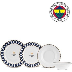 Resim Karaca X Fenerbahçe Forever Bone 24 Parça 6 Kişilik Yemek Takımı Mavi 