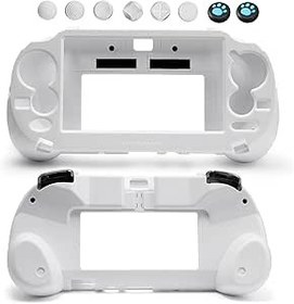 Resim CHENLAN L2 R2 Trigger Hand Grip Shell Controller Protective Case for Playstation PS Vita 1000 White 