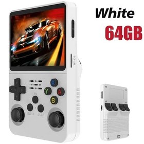 Resim En İyi R36s R36h Retro El Video Oyun Konsolu Linux Sistemi 3.5 Inç Ips Ekran R36s White-64g 