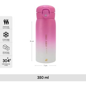 Resim Karaca Skyfall Çelik Sızdırmaz Termos Fuşya 350 ml 