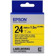 Resim Epson LK-6YB2 Mıknatıslı Sarı Üzeri Siyah 24mm 9Metre Etiket 