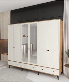 Resim Irmak 6 Kapaklı Çekmeceli Gardırop - Tamamı Mdf Aytaşı 