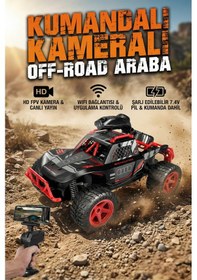 Resim Wifi Kameralı Uzaktan Kumandalı Araba Hd Fpv Canlı Yayın Özellikli Şarjlı Off-road Yarış Arabası Çok Renkli 