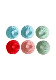 Resim Myshome Silikon Yapışmaz Kek Kalıbı - 30x70x45 Mm - Renkli - 6 Adetlik Paket Renkli 