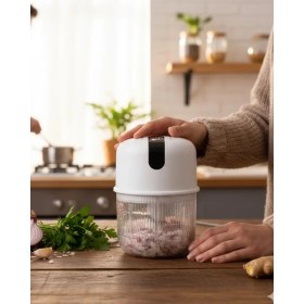 Resim USB Şarjlı Mini Rondo Sarımsak Soğan Zencefil 