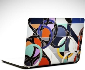 Resim Soyut Daireler Renkli Laptop Sticker 10 İnch (25X19CM) 