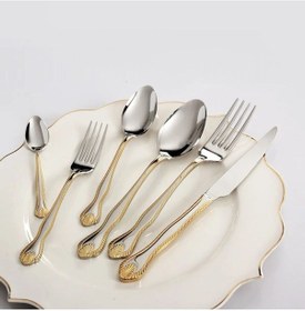Resim 36 Parça Kaşık Çatal Bıçak Takımı - Diana Gold Royal Mademoıselle Gold 