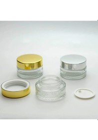 Resim Krem Kutusu 30 Ml 15 Adet Boş Şeffaf Sarı Kapaklı Kavanoz 