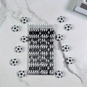 Resim 10 Adet Futbol Temalı HB Kalemler - Yazı, Çizim ve Eskiz İçin İdeal - Dayanıklı Ahşap Kalemler - Ev Okulu Spor Kırtasiye Hediyesi Parti Malzemeleri Ofis Malzemeleri 