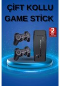 Resim Retro Oyunlar 4k Game Stick 2.4g Kablosuz Çift Kol 3500 Oyun Atari 
