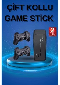 Resim Retro Oyunlar 4k Game Stick 2.4g Kablosuz Çift Kol 3500 Oyun Atari 