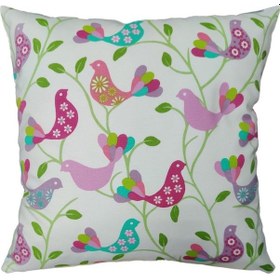 Resim Kuş Desenli Yastık Kılıfı 43X43 Cm 