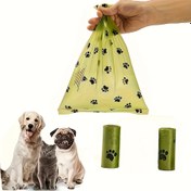 Resim 2 rulo /5 rulo /10 rulo /20 rulo Pati Baskılı Kalınlaştırılmış Biyobozunur Evcil Hayvan Atık Torbaları Sızıntı Önleyici Köpek Dışkısı Temizleme Çantaları Dayanıklı Plastik Pet Poop Torbası İç ve Açık Hava Kullanımı İçin Uygundur (Evcil hayvan atığı torbaları, 5 adet) 