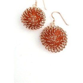 Resim 925 Ayar Gümüş Rose Tasarım Küpe 