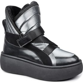 Resim Jump 60118 Suya Dayanıklı Kaydırmaz Taban Siyah - Açık Gri Kadın Kar Botu 