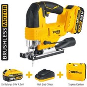 Resim Sgs SGS5545 Akülü 20 Volt 4 Amper Dekupaj Makine Seti Çift Akülü 