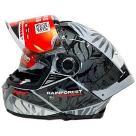 Resim Mt Thunder 4SV Rainforest C2 Şefaf Vizörlü Kask Parlak Gri 