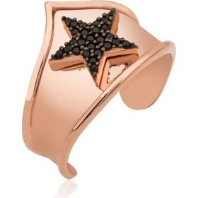 Resim Gümüş Yıldız Desenli Eklem Yüzük (551169818) 