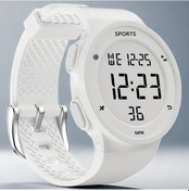 Resim Sunshine022 Beyaz Renkli Dijital Spor Alarmlı Kronometre Tarih Fonksiyonlu Silikon Kollu Fitness Saati Diğer 
