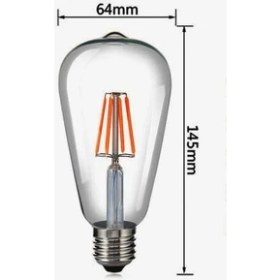Resim Proled ST64 40 Watt Dekoratif Rustik Ampul Akkor 10 Adet 