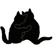 Resim Arkadaş Kediler Sticker 10 X 7 Cm 