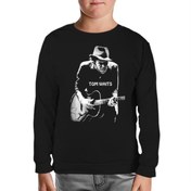 Resim Tom Waits Siyah Çocuk Sweatshirt 