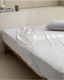 Resim Madame Coco Manon Çift Kişilik %100 Pamuk Ranforce Lastikli Çarşaf - Beyaz Beyaz 