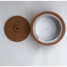 Resim Topsan Doğal Toprak Güveç Tencere Küçük Boy - Beyaz Sırlı 