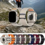 Resim iWatch 38mm-49mm için Güvenli Tokalı Esnek Örgülü Naylon Spor Bandı - Erkekler & Kadınlar için Rahat, Nefes Alabilir Uyum - Su Geçirmez, iWatch Serisi 1-Ultra için İdeal 