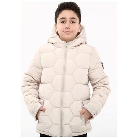 Resim Benitto Çocuk Fermuarlı Cepli İçi Tüylü Mont-14765 Krem 