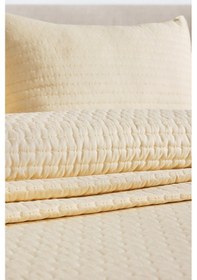 Resim Santa Yatak Örtüsü Çift Kişilik Krem Krem 