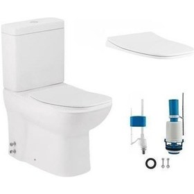 Resim Seramiksan Petite Duvara Sıfır Klozet + Yavaş Kapak + VitrA İç Takım Set 