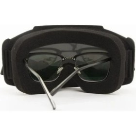 Resim Ebakbak Cross Motosiklet Bisiklet Gözlüğü Açık Kask Maskesi Süngerli Bant Lastikli Jet Maske Siyah Camlı 