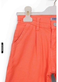 Resim Nk Kids Xo Kids Kemerli Dar Paçalı Fermuarlı Kız Çocuk Pantolon 4-8 Yaş 53709 Turuncu 