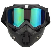 Resim Gözlük Maske Retro Harley Sürüş Gözlükleri Off-road Motosiklet Gözlükleri Kask Gözlükleri Rüzgar Geçirmez Gözlükler Siyah Kum + Renkli Yapraklar 